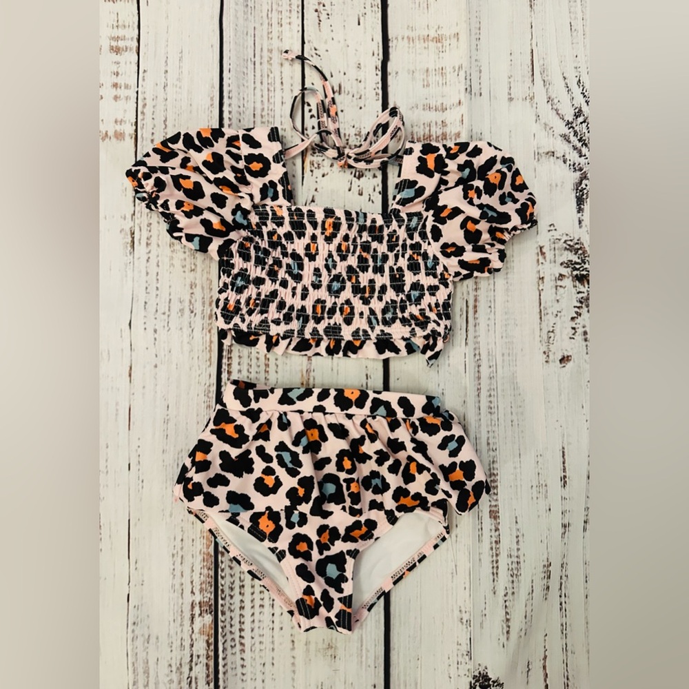 Marie Nicole Leopard Print Two-Piece Swimsuit